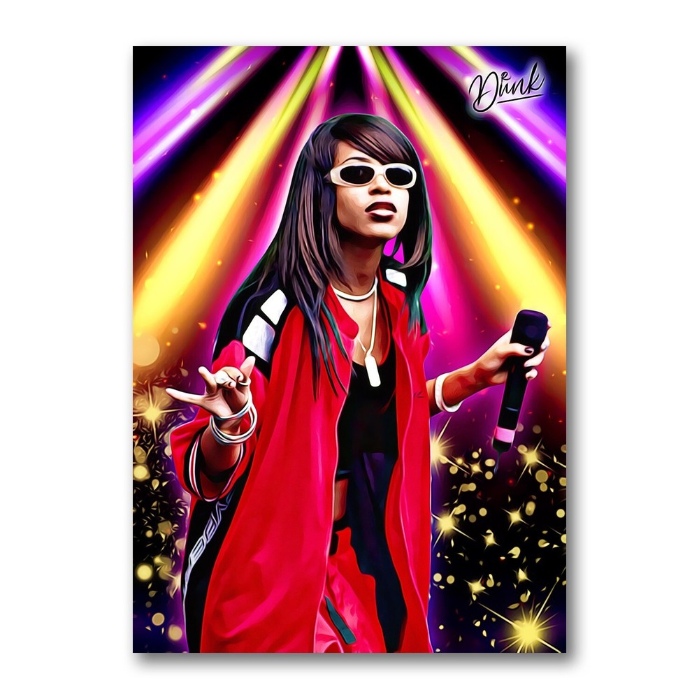 Aaliyah Headliner Sketch Card Limited 01/30 Dr. Dunk Signed Art-image