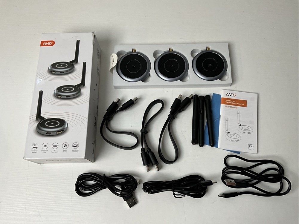 AIMIBO Wireless HDMI Extender 1TX 2RX 1080p 60Hz Up to 165ft Range-image