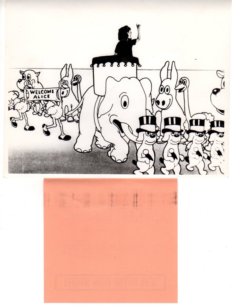 *Disney's ALICE'S WONDERLAND (1923) Live Action With Animation Silent Film 8x10