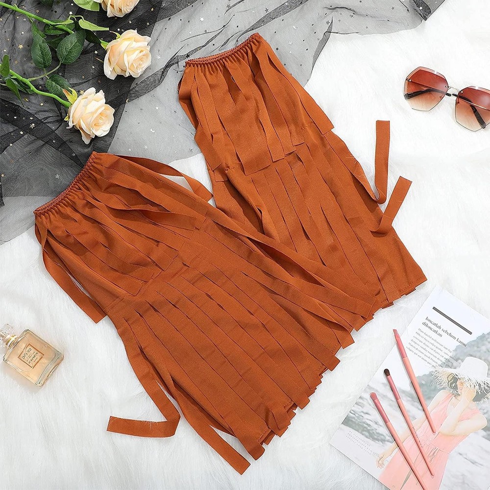 2 Pieces Hippie Fringe Boot Covers for Women Leg Warmers