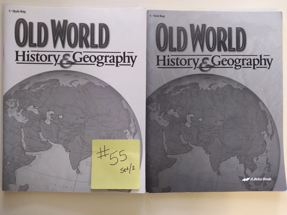 Abeka Old World History Geography Teacher Test Quiz Key 55  -image