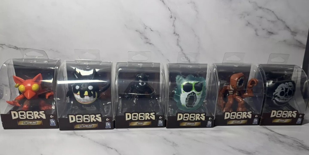 Roblox Doors Mini Figures Set Of 6 Ambush- Rush-El Goblino-Seek-Screech & Figure