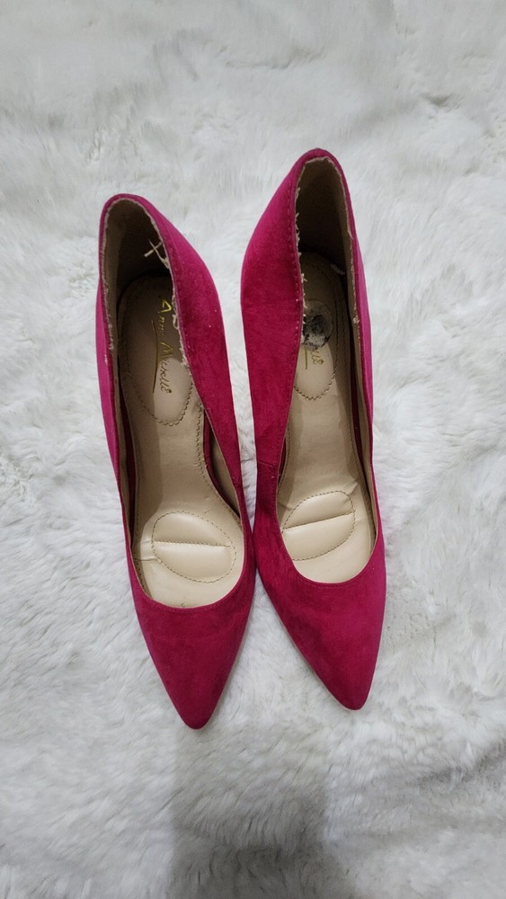 Elegant Pink Suede Pointed Toe High Heel Pumps for Women