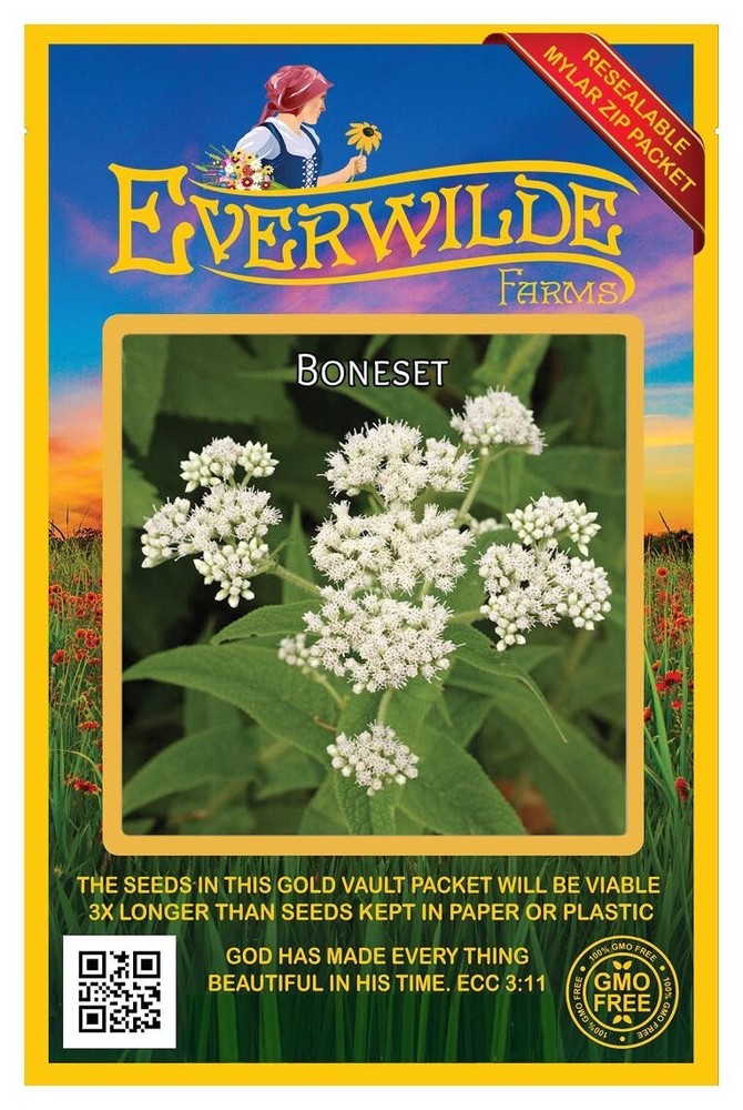 2000 Boneset Wildflower Seeds - Everwilde Farms Mylar Seed Packet