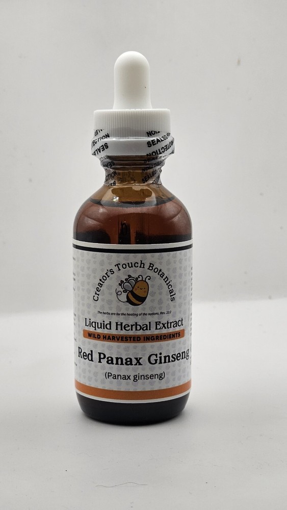 Red Panax Gingseng, Korean,  Herbal Tincture Organic, 2 fl. oz. Energy