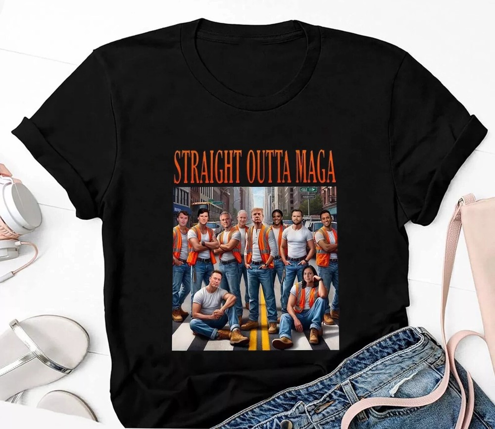 Trump Straight Outta Maga Shirt, Trump Vance Kennedy Musk Thug Life Unisex