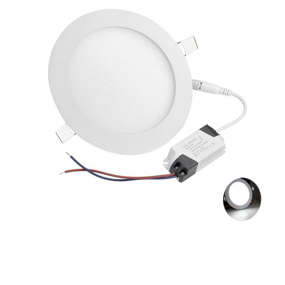 12W 6inch Downlight Ceiling Recessed LED Lighting 10PCS 6000-6500K Cool White