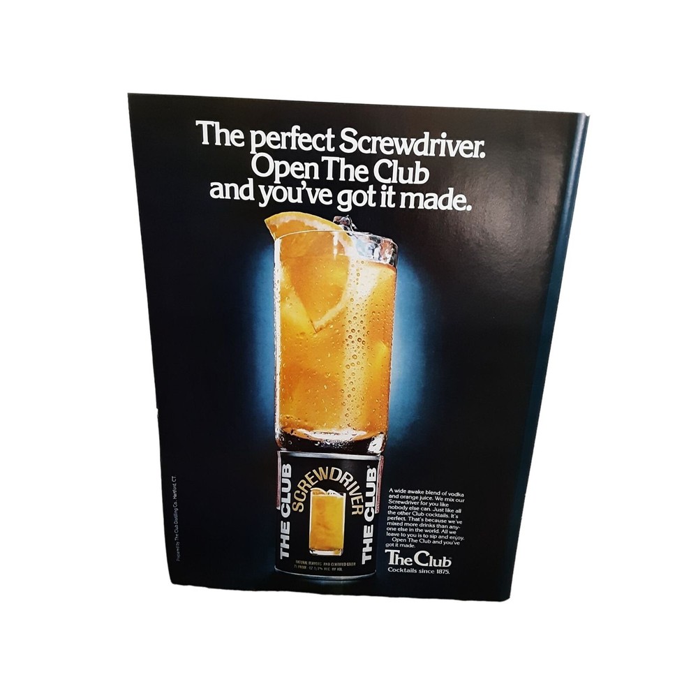 1978 Club Screwdriver and Heublein Pina Colada Original Print Ad Vintage-image