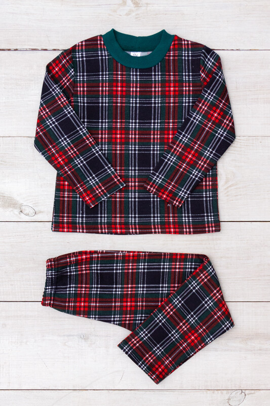 Pajama Set (boys), Winter,  Nosi svoe 6076-024-4 (klitynka-chervonyj-zelenyj)