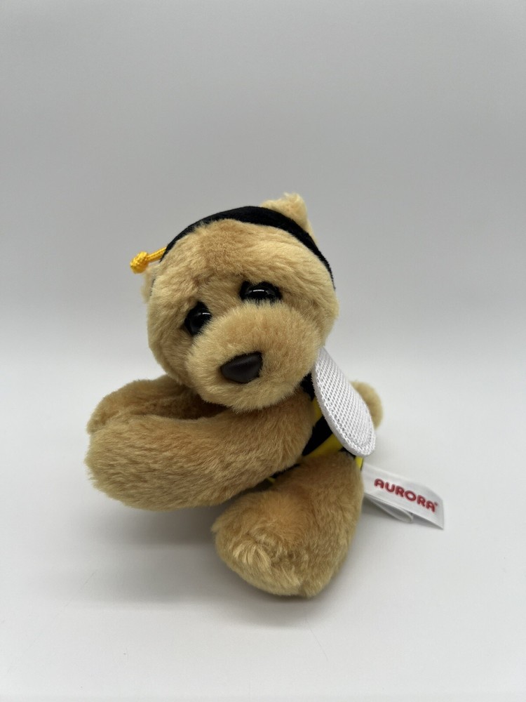 Aurora Mini Plush Teddy Bear Vase Hugger in Bumble Bee Outfit