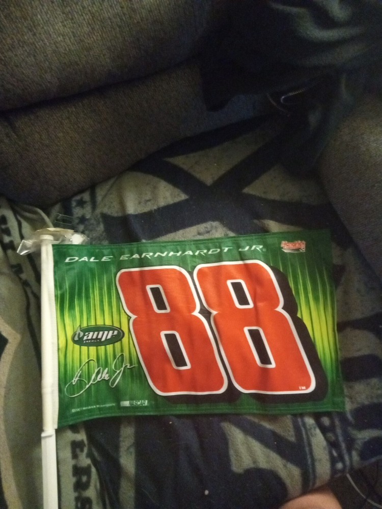Dale Earnhardt Jr #88 Car Window Flag NASCAR Racing 18x11 Double Sided 2007