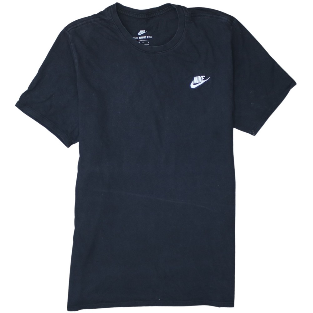 Nike Womens T Shirt Black Cotton Jersey Embroidered Swoosh Logo Sport Tee L