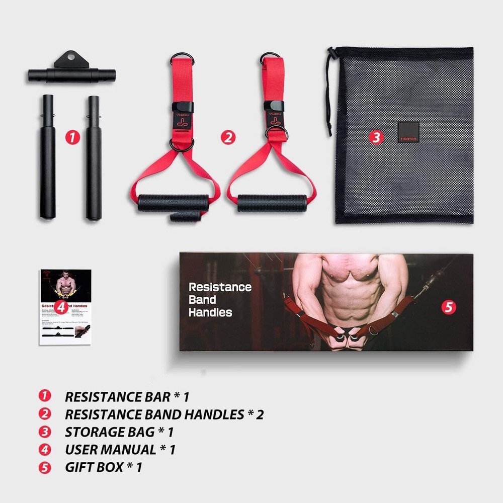 Resistance Band Set with Handles | Home Gym Exercise Equipment | Free Shipping