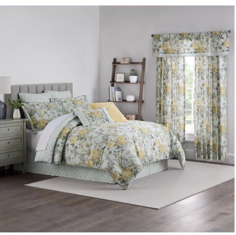 Waverly Peony Gardens 4 Piece Cotton Comforter Set, Embellished All Season