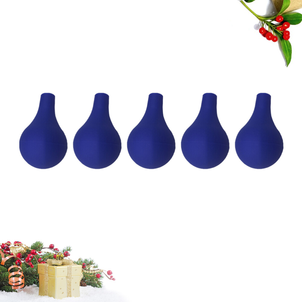 5 Pcs Glass Dropper 10pcs Pipette Graduated Silicone Suction Ball (blue)