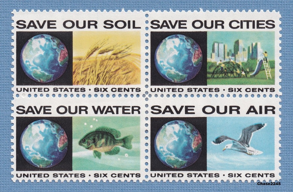 Scott #1410-13 Anti-Pollution 6c (Block of 4) 1970 Mint NH