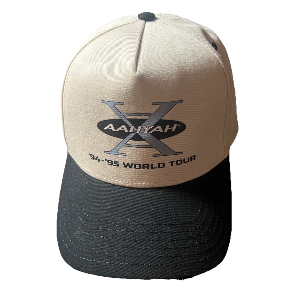 Aaliyah '94-'95- WORLD TOUR TLC White/Black Adjustable  Snapback. Baseball Cap-image