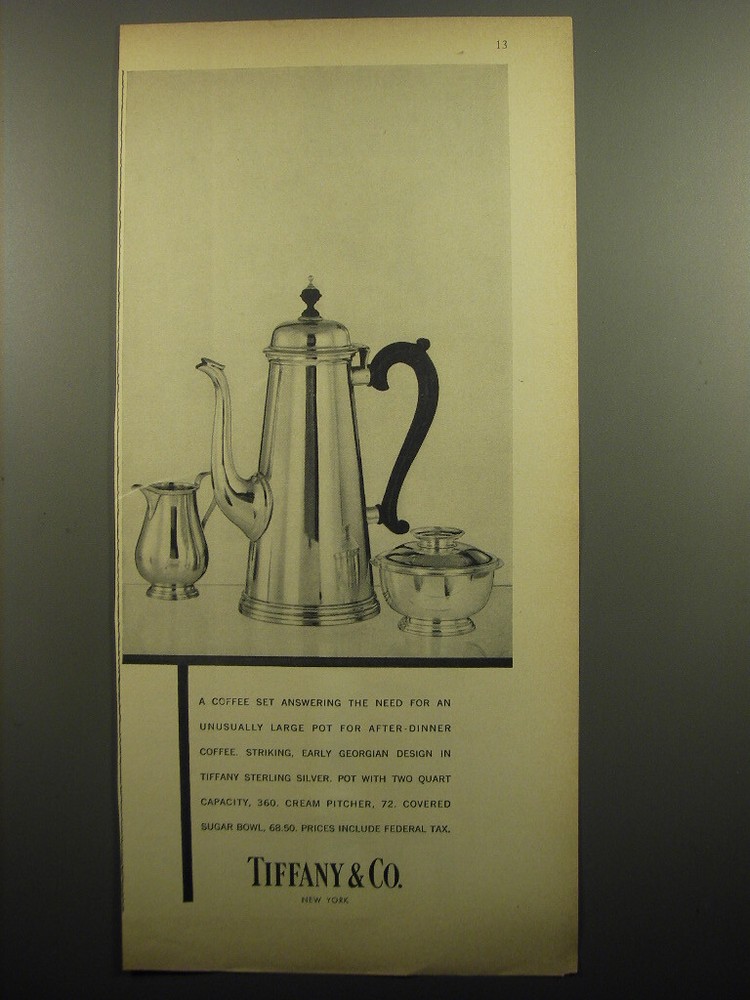 1960 Tiffany & Co. Coffee Set Advertisement