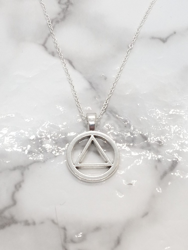Sobriety Necklace for AA NA Recovery and 12-Step Support  -image