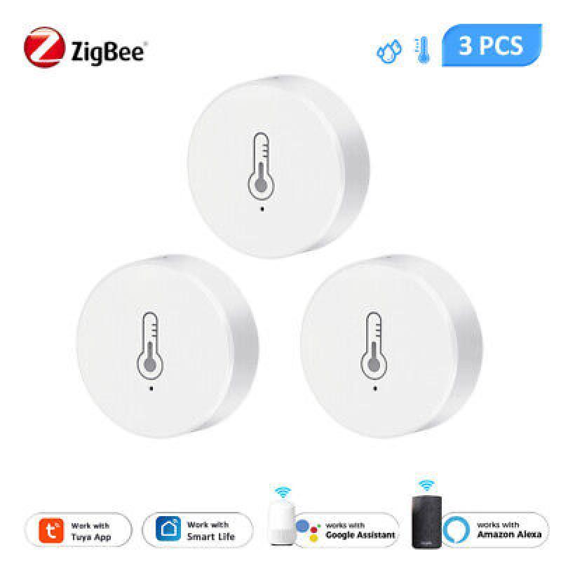 ZigBee Smart Temp & Humidity Sensor for Home Security - Battery Powered by Tuya