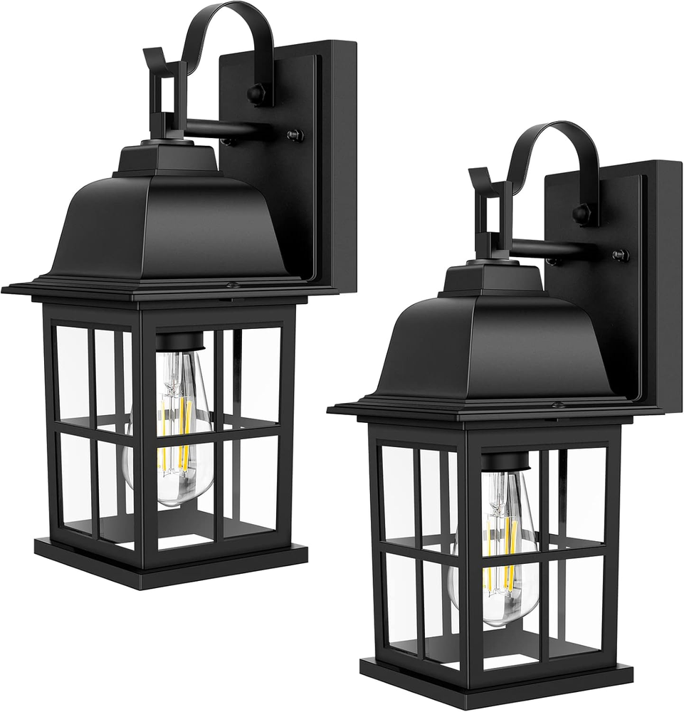 2-Pack Outdoor Light Fixtures Wall Mount, 100% Aluminium Waterproof Exterior Wal