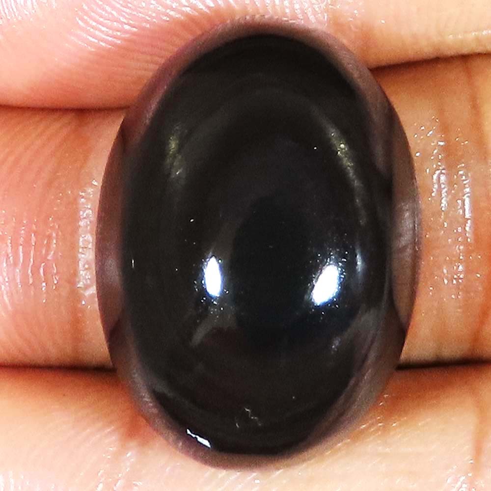 AA+ Natural Eye Obsidian Cabochon 44.95ct Oval 19x26x12mm Gemstone Y68-image