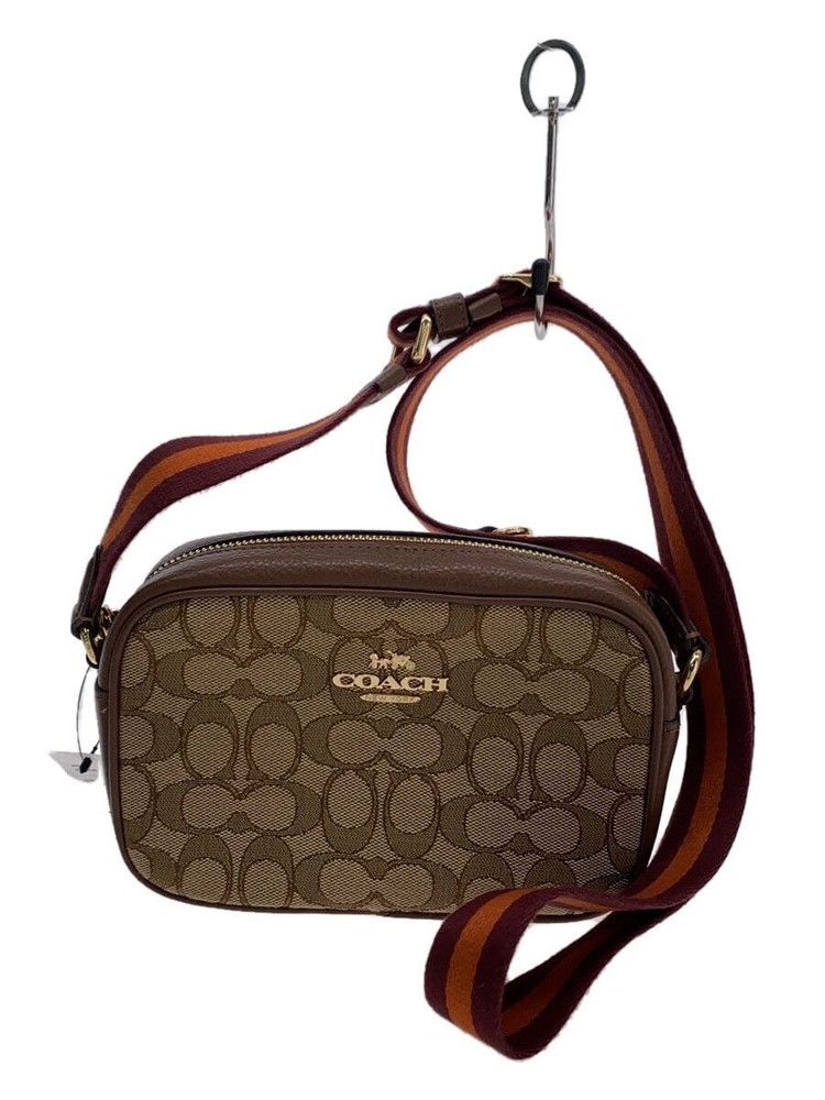COACH Mini Jamie Camera Bag in Signature Jacquard Brown CO927 Free Shipping  