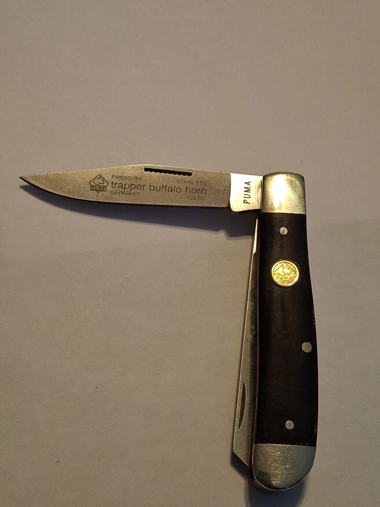 Puma-Werk Knife P480631BH Trapper Buffalo Horn Germany