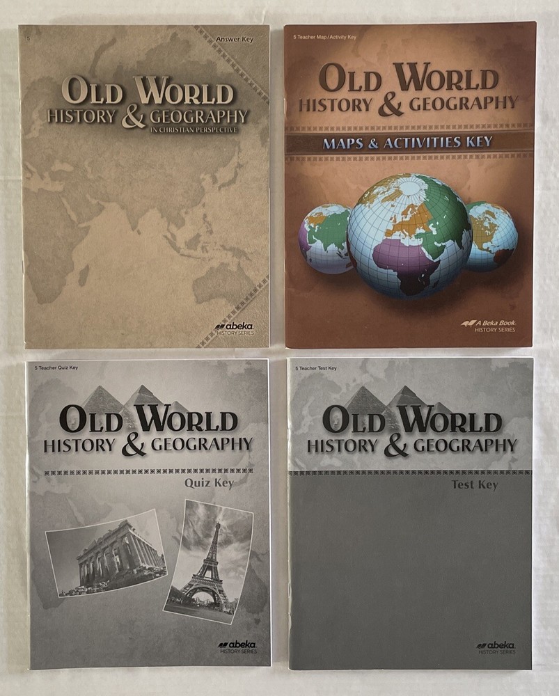Abeka Old World History Geography Answer Quiz Map Test Keys Grade 5 Current Edition-image