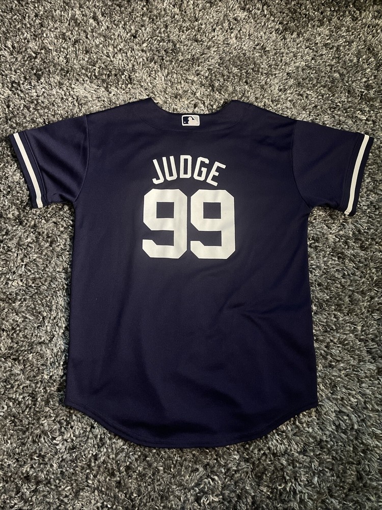 Aaron Judge MLB New York Yankees #99 Majestic Button Down Jersey- L 14/16 EUC