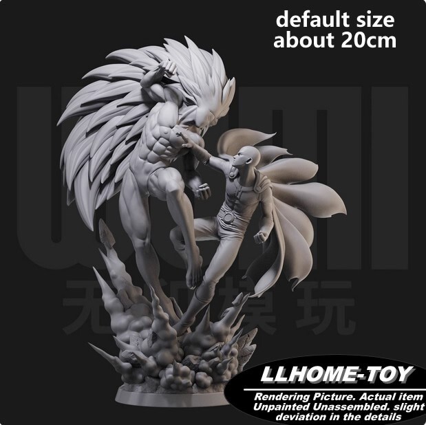 Saitama VS Boros Anime Resin 3D Printed DIY Figure Model Kit