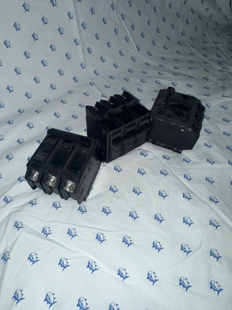 GE THHQL32100 Circuit Breaker,100A,Plug In,120/240V,3P 3HXH3