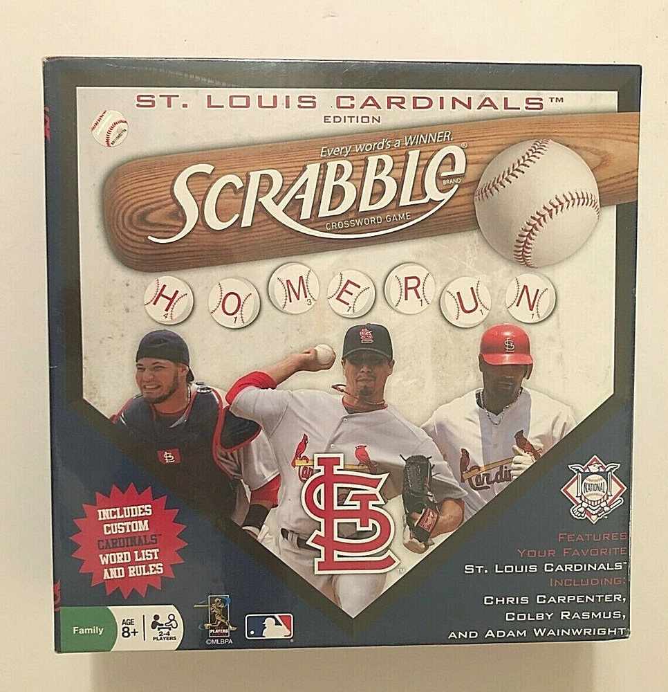 2009 MLB St. Louis Cardinals Baseball Edition Fundex Scrabble Board Game New