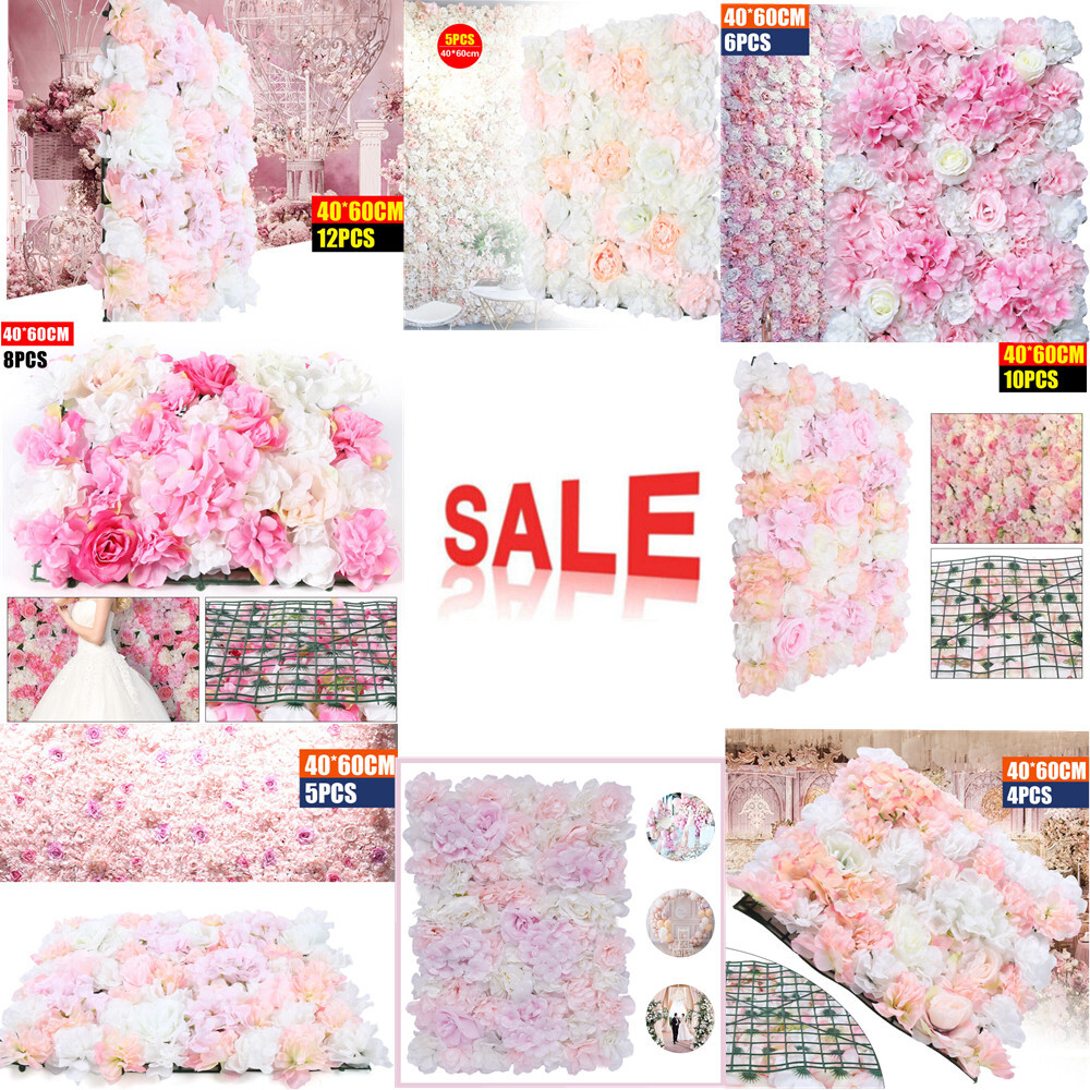 Artificial Hydrangea Rose Flower Wall Panel Wedding Backdrop Decoration