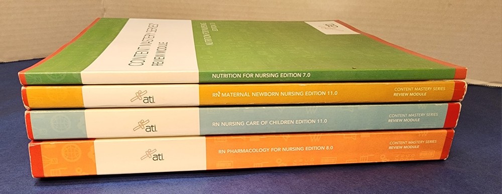 ATI Content Mastery Series Review Modules Set Of 4 Study Test RN Nursing School