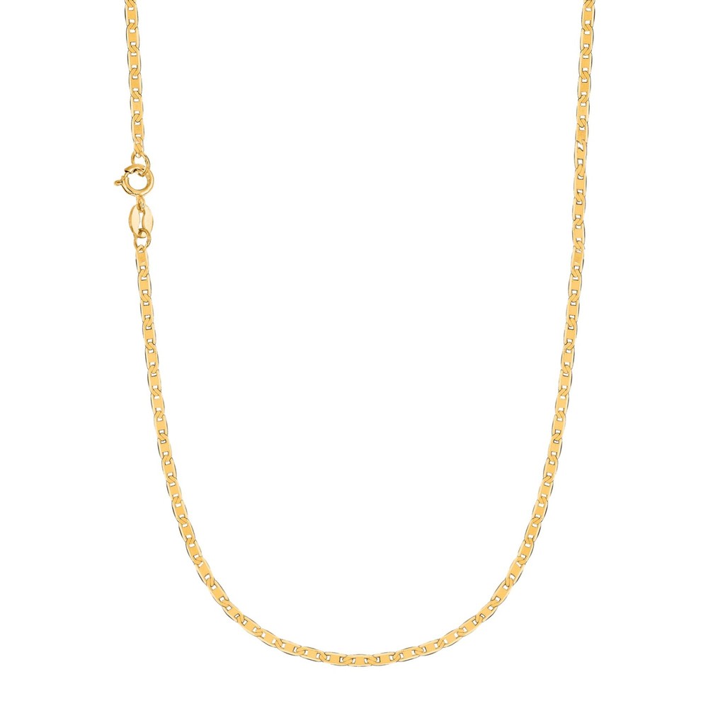 10k Solid Yellow Gold Mariner Link Chain 24 Inches Luxury Necklace