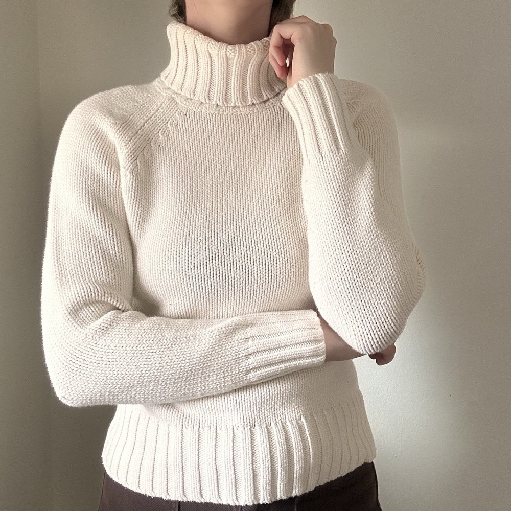 Vintage Gap cream chunky turtleneck sweater Women’s Size S