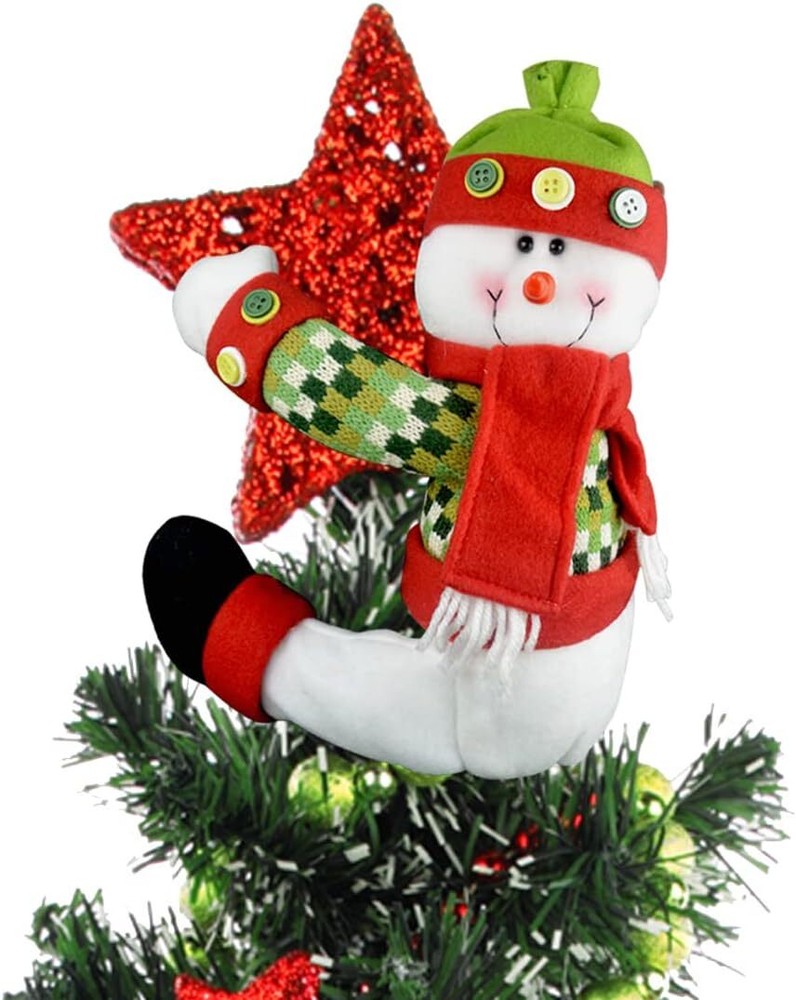 Christmas Tree Topper 13 Inches High and 10.5 Wide, Snowman