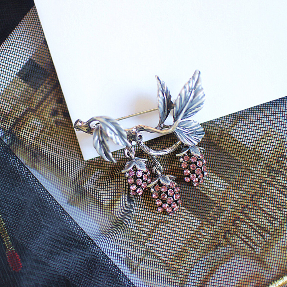 Women Breastpin Brooch Pin Jewelry Gifts Fruit Corsage Lapel Pin