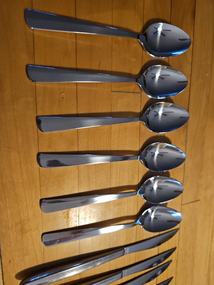 United Airlines Silverware ABCO Spoons Set of 6 New USA-image