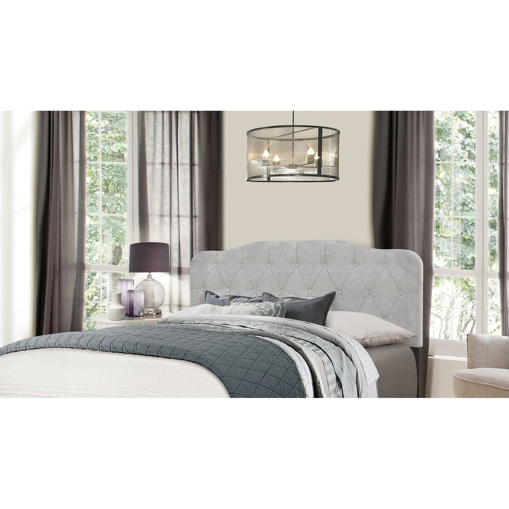 Nicole Glacier Gray Upholstered Queen Headboard Frame Not Included  