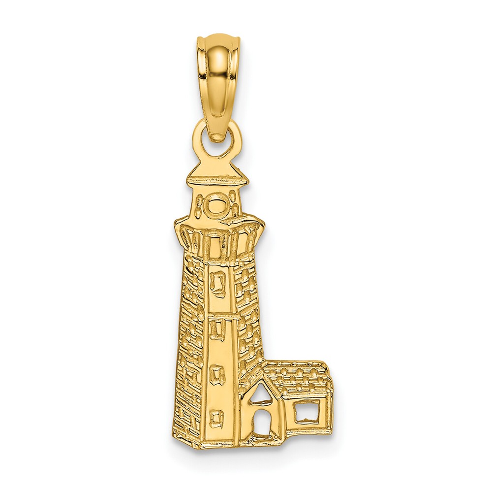 Avariah Solid 14K Yellow Gold Lighthouse Charm - 21.3mm