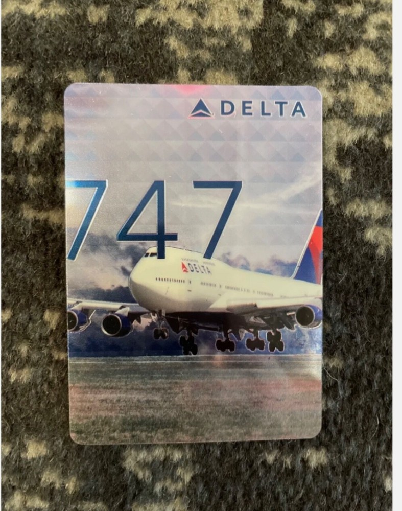 2016 Delta Air Lines BOEING 747 - 400  Aircraft Pilot Trading Collector Card #42