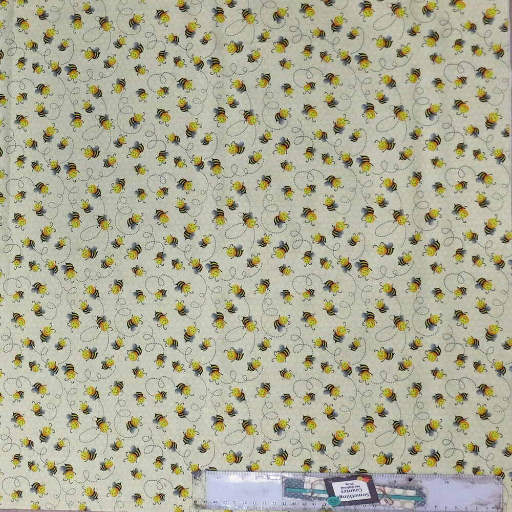 Tela de costura de retazos de acolchado abejas 50x55 cm Primera calidad-image