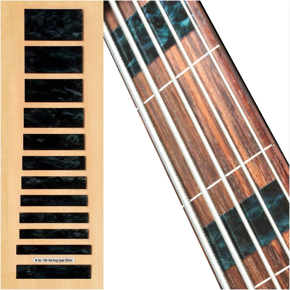 Jazz Bass Block (BLACK Pearl) 5 String Base Inlay Sticker