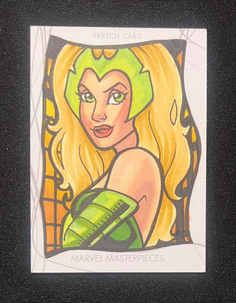 2020 Marvel Masterpieces Sketch Card Mia Irving ENCHANTRESS Comic Art 1/1