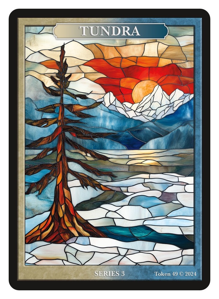 Tundra Stained Glass Token Givememana Tokens Magic the Gathering