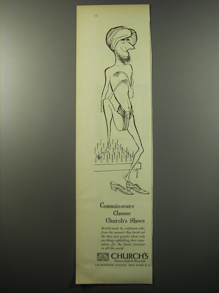 1955 Church's Shoes Ad – Preferred by Discerning Gentlemen