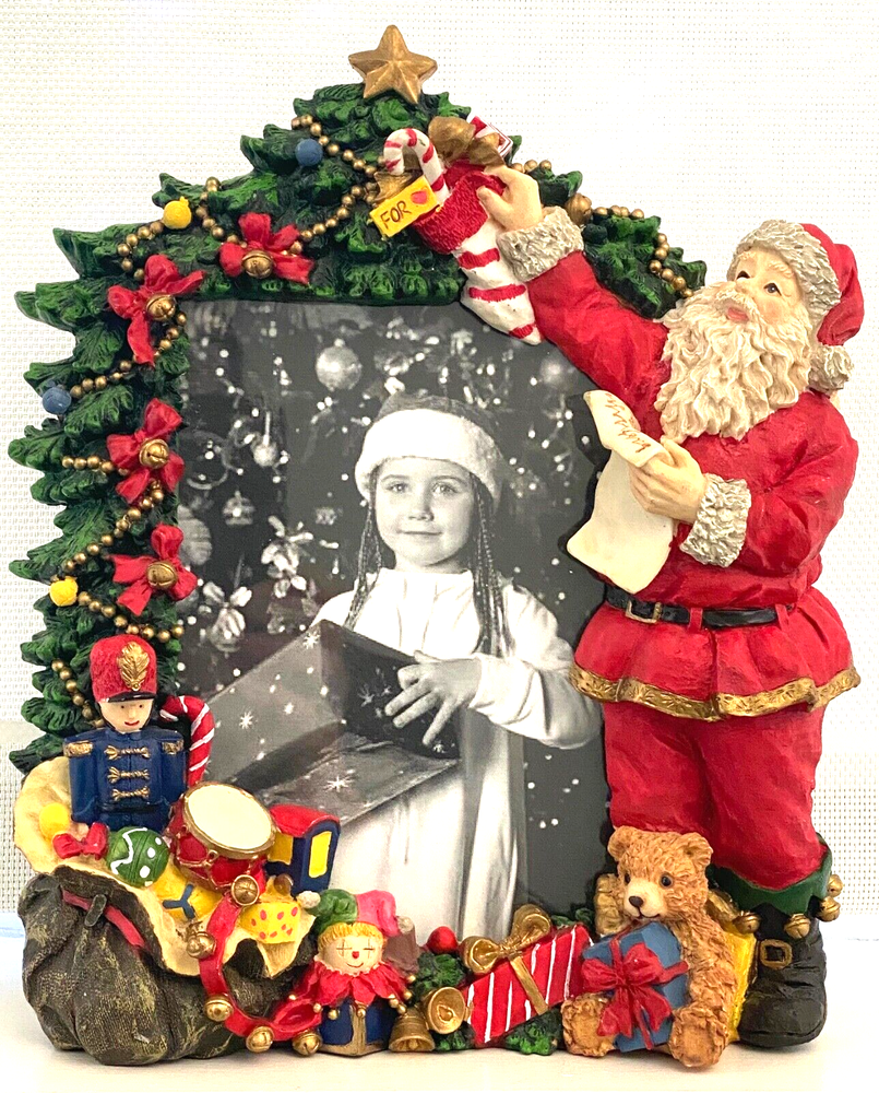 Vintage Traditions Cadre de Noel 3D Christmas Holiday Santa Toys 5x7 Photo Frame