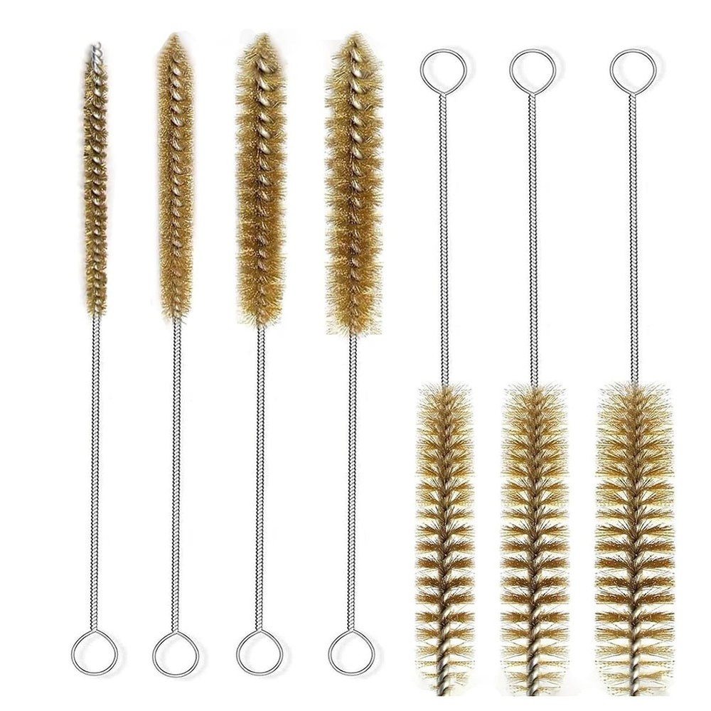 7Pcs Brass Wire Tube Brushes Bottle Brush Set,Wire Brushes for Cleaning6171